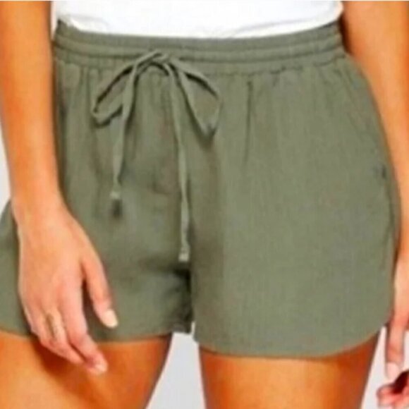 Universal Thread Pants - NWT Universal Thread Olive Green Linen Shorts